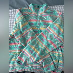 Chubbies Vibrant Teal and Pink Fleece